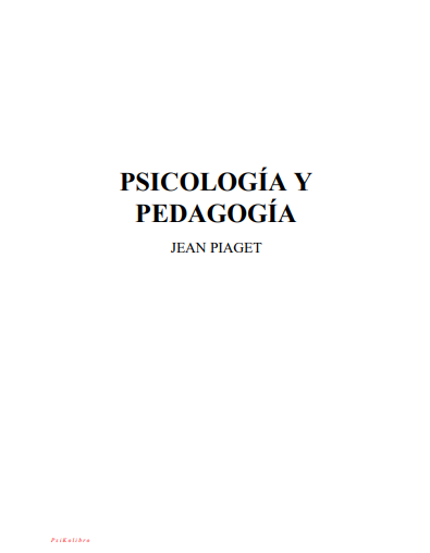 Psicología y Pedagogía