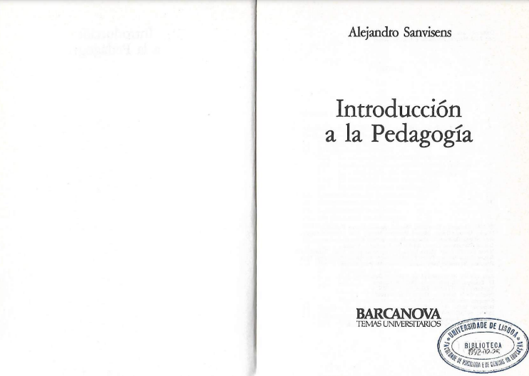 Introducción a la Pedagogía